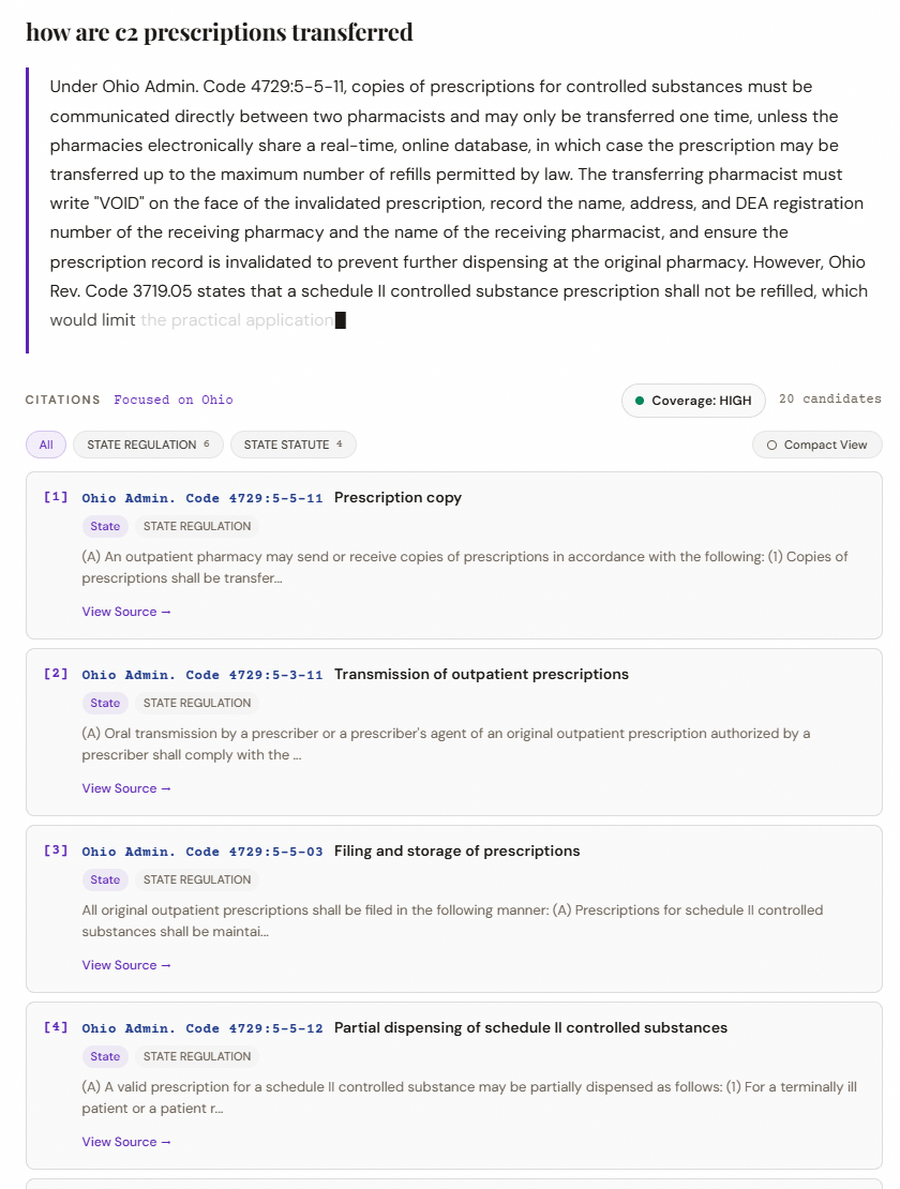 A live HonorIQ result: the Abstract, the Focus and Coverage readings, and numbered citations with View Source links